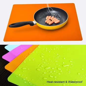 Силиконовый коврик для выпечки Антипригарный вкладыш для сковороды Салфетка для стола Кухонный вкладыш для выпечки Форма для выпечки Коврик для 4 цветов 3 размера