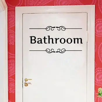 съемный 3D мультфильм для художественных фресок DIY Аксессуары для дверей ванной комнаты Наклейки на дверь унитаза Наклейки на стену Наклейки для ванной комнаты
