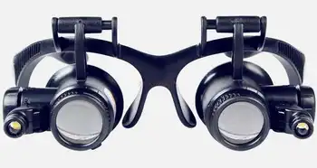  Увеличительное стекло для обслуживания очков светодиодное с подсветкой бинокулярного окуляра Время очистки ювелирных электронных схем
