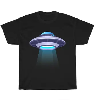 Удивительный 3D НЛО Инопланетный космический корабль Летающий объект Футболка Унисекс Забавная футболка Подарок НОВЫЙ с длинными рукавами