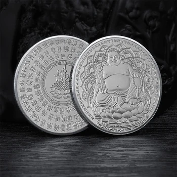 Улыбающийся Будда Будда Памятные монеты для дома