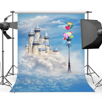  Фантазийный замок Фотофон для стенда студии Blue Sky Photography Фоновый воздушный шар S-1786